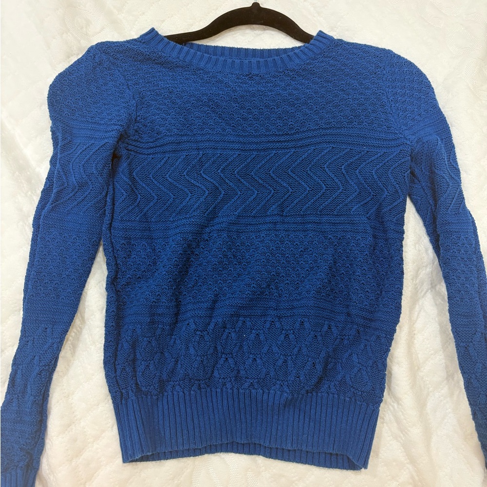 Forever 21 Royal Blue Textured Sweater